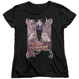 AN OFFCIALLY LICENSED DARK CRYSTAL WICKED POSTER WOMEN'S REGULAR FIT T-SHIRT BLACK