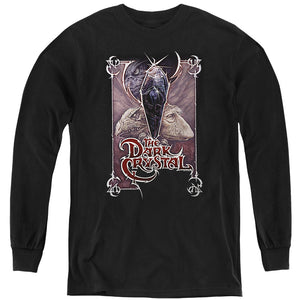 AN OFFCIALLY LICENSED DARK CRYSTAL WICKED POSTER YOUTH LONG SLEEVE T-SHIRT BLACK