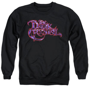 AN OFFCIALLY LICENSED DARK CRYSTAL COLLAGE LOGO ADULT UNISEX CREWNECK SWEATSHIRT BLACK