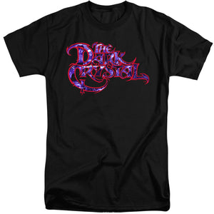 AN OFFCIALLY LICENSED DARK CRYSTAL COLLAGE LOGO MEN'S TALL FIT T-SHIRT BLACK