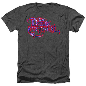 AN OFFCIALLY LICENSED DARK CRYSTAL COLLAGE LOGO MEN'S HEATHER T-SHIRT CHARCOAL