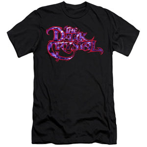 AN OFFCIALLY LICENSED DARK CRYSTAL COLLAGE LOGO MEN'S PREMIUM SLIM FIT T-SHIRT BLACK