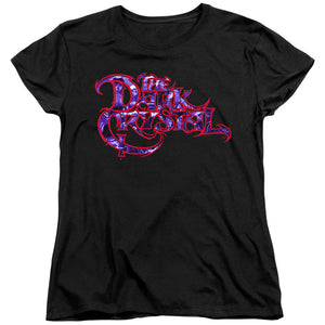 AN OFFCIALLY LICENSED DARK CRYSTAL COLLAGE LOGO WOMEN'S REGULAR FIT T-SHIRT BLACK