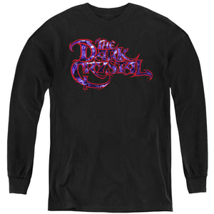 AN OFFCIALLY LICENSED DARK CRYSTAL COLLAGE LOGO YOUTH LONG SLEEVE T-SHIRT BLACK