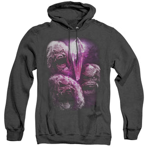 AN OFFCIALLY LICENSED DARK CRYSTAL HOWLING ADULT UNISEX HEATHER PULLOVER HOODIE BLACK