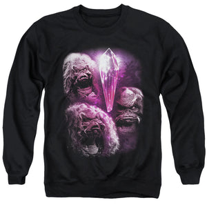 AN OFFCIALLY LICENSED DARK CRYSTAL HOWLING ADULT UNISEX CREWNECK SWEATSHIRT BLACK