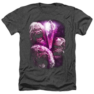 AN OFFCIALLY LICENSED DARK CRYSTAL HOWLING MEN'S HEATHER T-SHIRT CHARCOAL