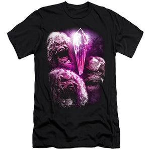 AN OFFCIALLY LICENSED DARK CRYSTAL HOWLING MEN'S PREMIUM SLIM FIT T-SHIRT BLACK