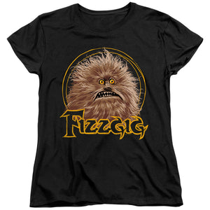 AN OFFCIALLY LICENSED DARK CRYSTAL FIZZGIG WOMEN'S REGULAR FIT T-SHIRT BLACK