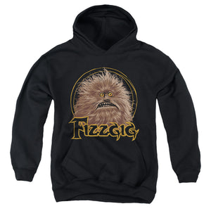 AN OFFCIALLY LICENSED DARK CRYSTAL FIZZGIG YOUTH HOODIE BLACK