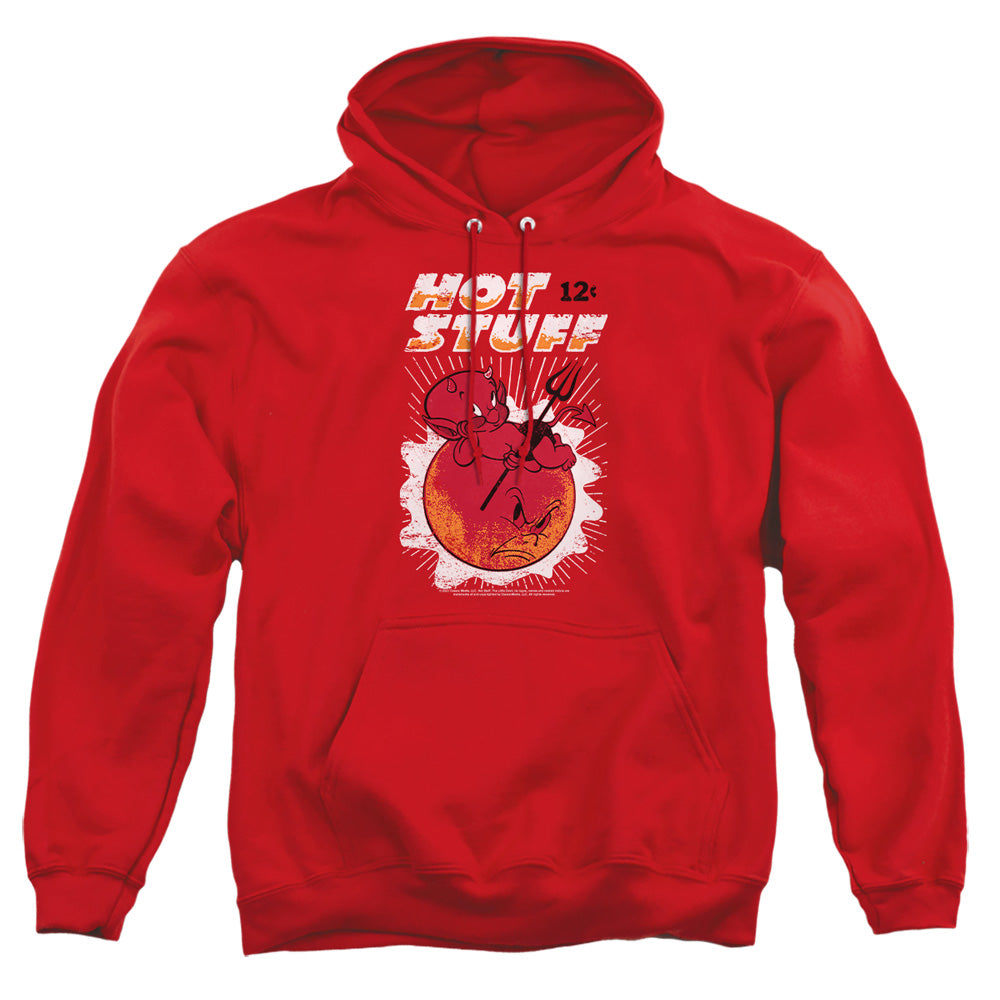 AN OFFCIALLY LICENSED HOT STUFF ON THE SUN ADULT UNISEX PULLOVER HOODIE RED