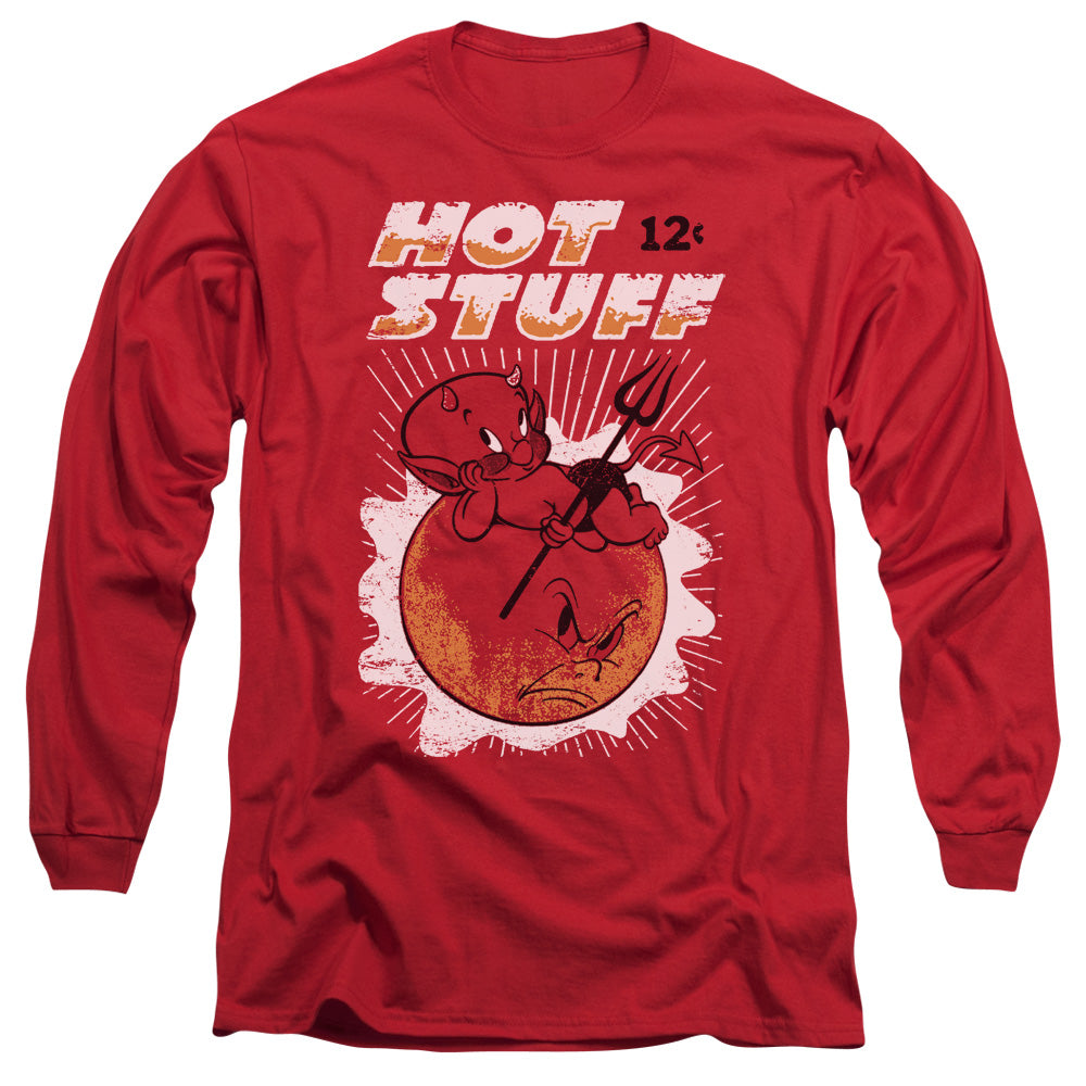 AN OFFCIALLY LICENSED HOT STUFF ON THE SUN MEN'S LONG SLEEVE T-SHIRT RED