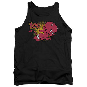 AN OFFCIALLY LICENSED HOT STUFF LITTLE DEVIL ADULT UNISEX TANK TOP BLACK