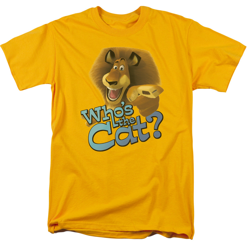 AN OFFCIALLY LICENSED KUNG FU PANDA WHOS THE CAT MEN'S REGULAR FIT T-SHIRT GOLD