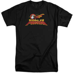 AN OFFCIALLY LICENSED KUNG FU PANDA LOGO MEN'S TALL FIT T-SHIRT BLACK