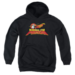 AN OFFCIALLY LICENSED KUNG FU PANDA LOGO YOUTH HOODIE BLACK