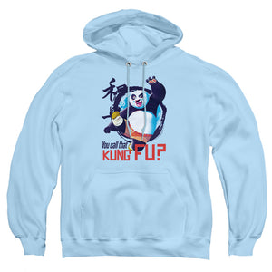 AN OFFCIALLY LICENSED KUNG FU PANDA KUNG FU ADULT UNISEX PULLOVER HOODIE LIGHT BLUE
