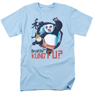 AN OFFCIALLY LICENSED KUNG FU PANDA KUNG FU MEN'S REGULAR FIT T-SHIRT LIGHT BLUE