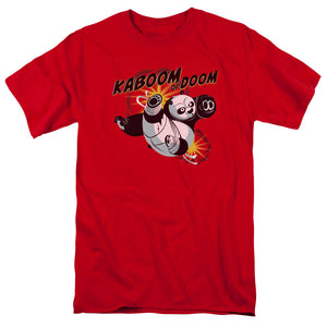 AN OFFCIALLY LICENSED KUNG FU PANDA KABOOM OF DOOM MEN'S REGULAR FIT T-SHIRT RED