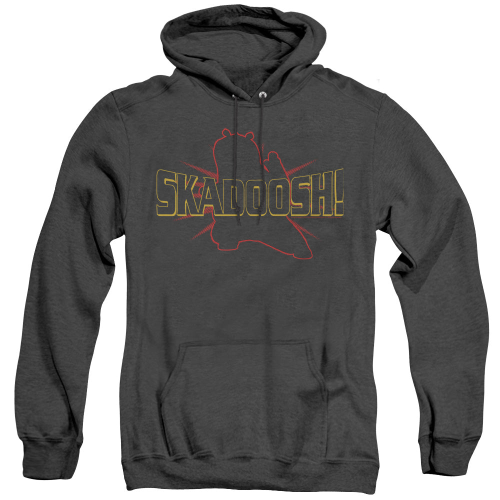 AN OFFCIALLY LICENSED KUNG FU PANDA SKADOOSH ADULT UNISEX HEATHER PULLOVER HOODIE BLACK