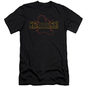 AN OFFCIALLY LICENSED KUNG FU PANDA SKADOOSH MEN'S PREMIUM SLIM FIT T-SHIRT BLACK