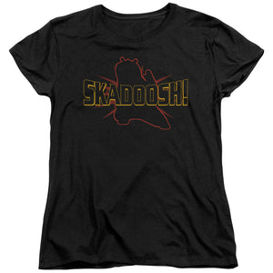 AN OFFCIALLY LICENSED KUNG FU PANDA SKADOOSH WOMEN'S REGULAR FIT T-SHIRT BLACK