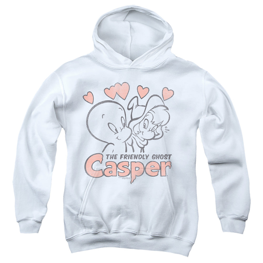 AN OFFCIALLY LICENSED CASPER HEARTS YOUTH HOODIE WHITE