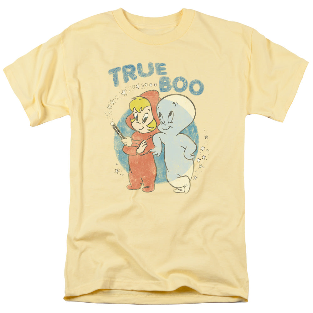 AN OFFCIALLY LICENSED CASPER TRUE BOO MEN'S REGULAR FIT T-SHIRT BANANA