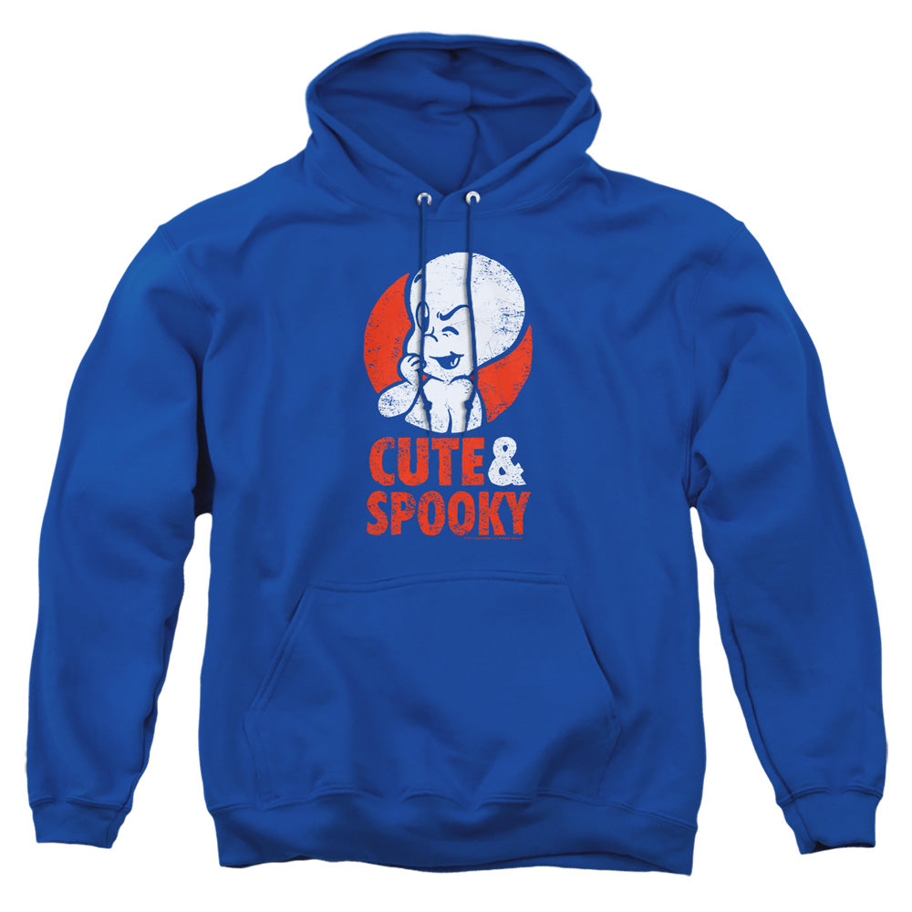 AN OFFCIALLY LICENSED CASPER SPOOKY ADULT UNISEX PULLOVER HOODIE ROYAL