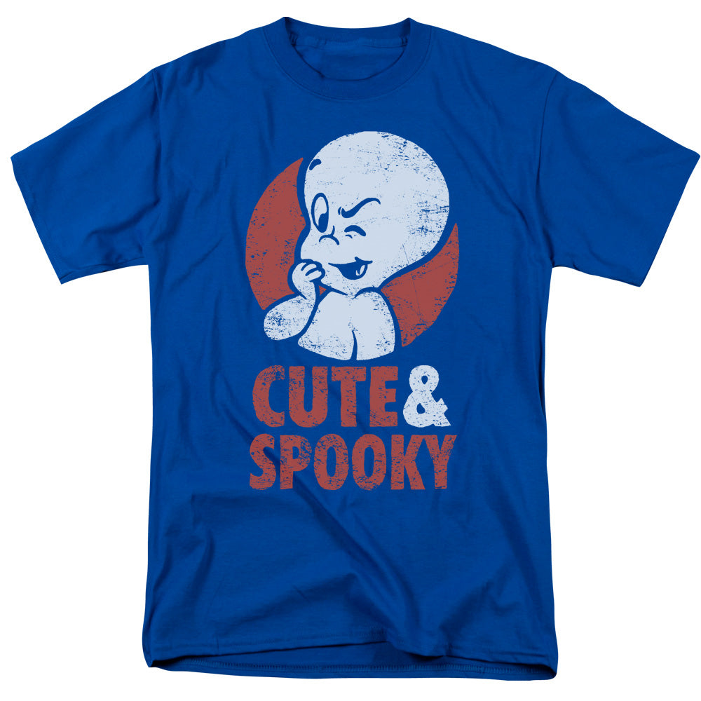 AN OFFCIALLY LICENSED CASPER SPOOKY MEN'S REGULAR FIT T-SHIRT ROYAL