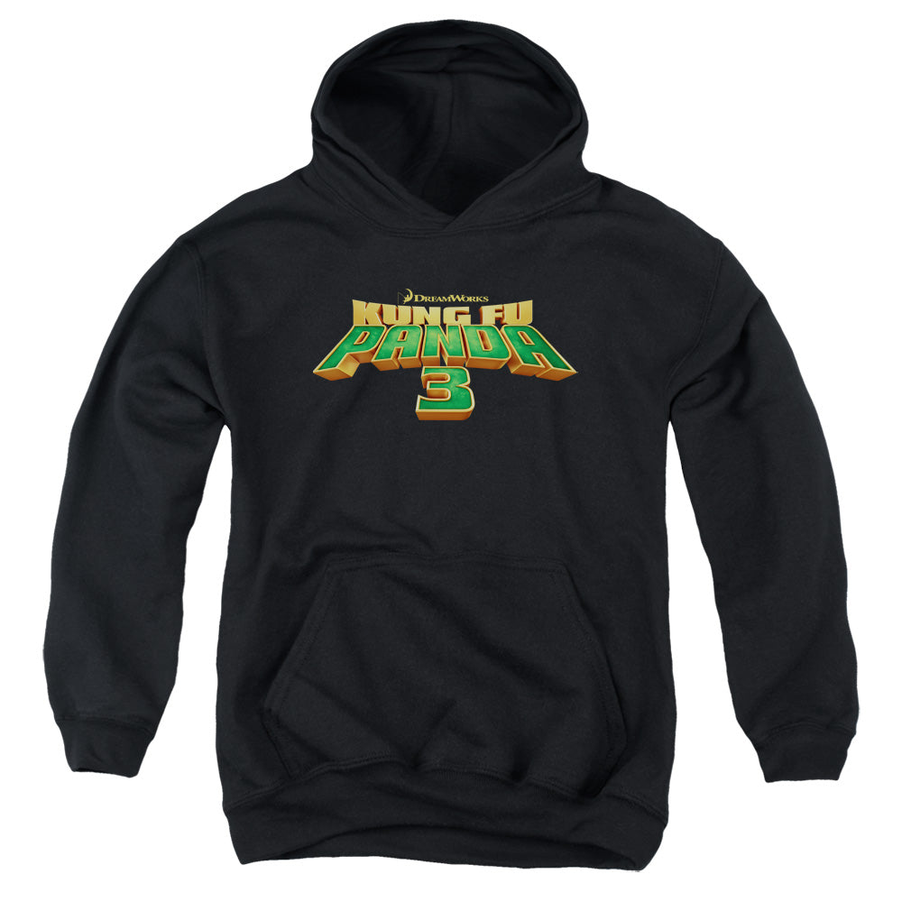 AN OFFCIALLY LICENSED KUNG FU PANDA LOGO YOUTH HOODIE BLACK
