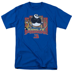 AN OFFCIALLY LICENSED KUNG FU PANDA KUNG FURRY MEN'S REGULAR FIT T-SHIRT ROYAL