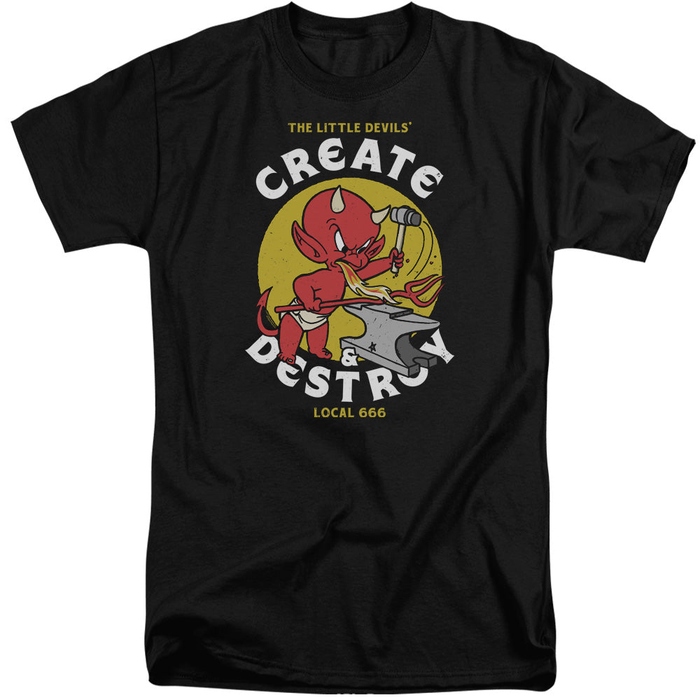AN OFFCIALLY LICENSED HOT STUFF LOCAL DEVILS MEN'S TALL FIT T-SHIRT BLACK