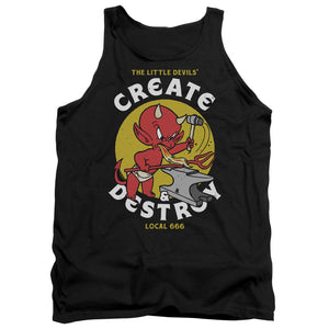 AN OFFCIALLY LICENSED HOT STUFF LOCAL DEVILS ADULT UNISEX TANK TOP BLACK