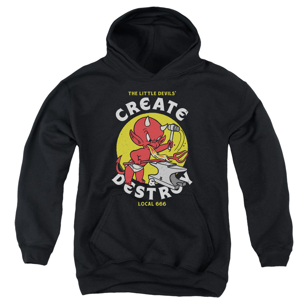 AN OFFCIALLY LICENSED HOT STUFF LOCAL DEVILS YOUTH HOODIE BLACK