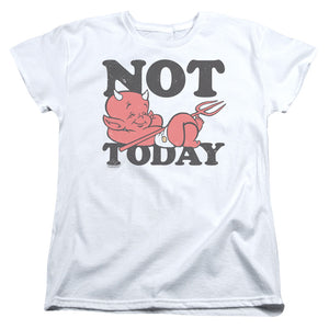 AN OFFCIALLY LICENSED HOT STUFF NOT TODAY WOMEN'S REGULAR FIT T-SHIRT WHITE
