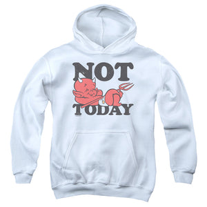 AN OFFCIALLY LICENSED HOT STUFF NOT TODAY YOUTH HOODIE WHITE