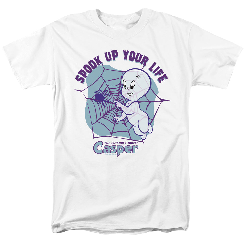 AN OFFCIALLY LICENSED CASPER SPOOK UP YOUR LIFE MEN'S REGULAR FIT T-SHIRT WHITE