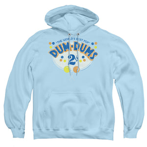 AN OFFCIALLY LICENSED DUM DUMS 2 CENTS ADULT UNISEX PULLOVER HOODIE LIGHT BLUE