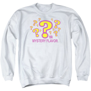 AN OFFCIALLY LICENSED DUM DUMS MYSTERY FLAVOR ADULT UNISEX CREWNECK SWEATSHIRT WHITE