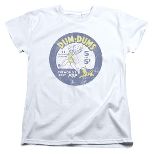 AN OFFCIALLY LICENSED DUM DUMS POP PARADE WOMEN'S REGULAR FIT T-SHIRT WHITE