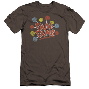 AN OFFCIALLY LICENSED DUM DUMS ORIGINAL POPS MEN'S PREMIUM SLIM FIT T-SHIRT CHARCOAL