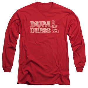 AN OFFCIALLY LICENSED DUM DUMS WORLDS BEST MEN'S LONG SLEEVE T-SHIRT RED
