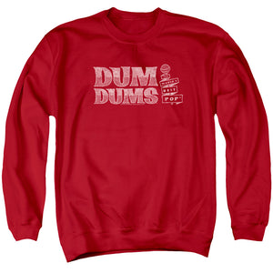 AN OFFCIALLY LICENSED DUM DUMS WORLDS BEST ADULT UNISEX CREWNECK SWEATSHIRT RED