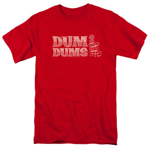 AN OFFCIALLY LICENSED DUM DUMS WORLDS BEST MEN'S REGULAR FIT T-SHIRT RED