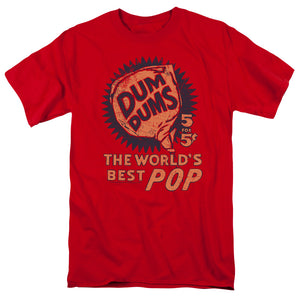 AN OFFCIALLY LICENSED DUM DUMS 5 FOR 5 MEN'S REGULAR FIT T-SHIRT RED