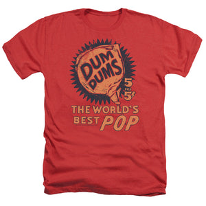 AN OFFCIALLY LICENSED DUM DUMS 5 FOR 5 MEN'S HEATHER T-SHIRT RED