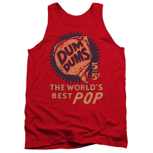 AN OFFCIALLY LICENSED DUM DUMS 5 FOR 5 ADULT UNISEX TANK TOP RED