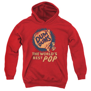 AN OFFCIALLY LICENSED DUM DUMS 5 FOR 5 YOUTH HOODIE RED