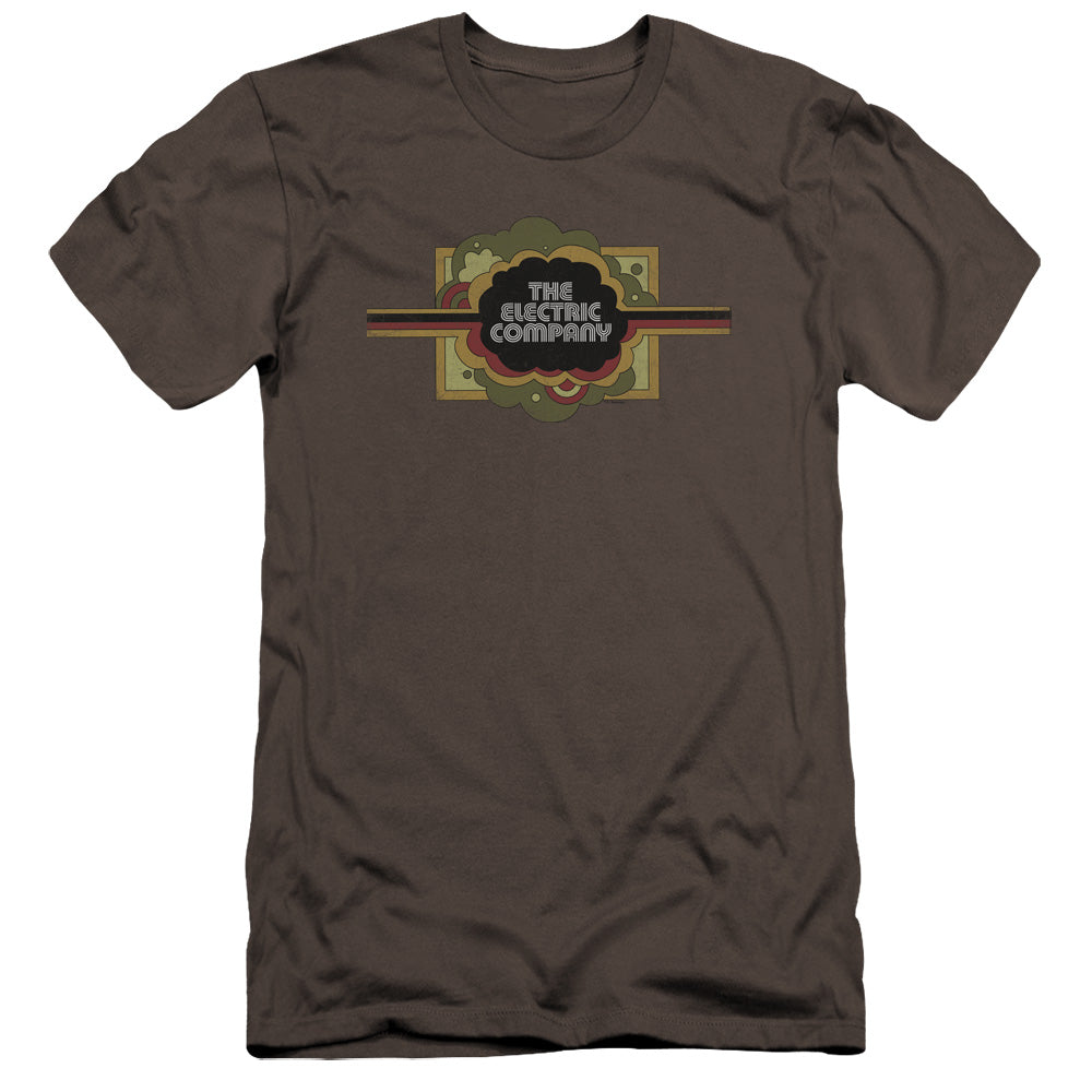 AN OFFCIALLY LICENSED ELECTRIC COMPANY LOGO MEN'S PREMIUM SLIM FIT T-SHIRT CHARCOAL